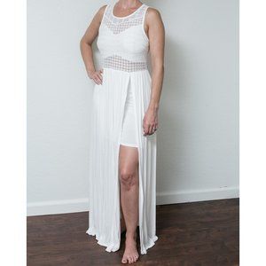 White Full Length Grecian Dress